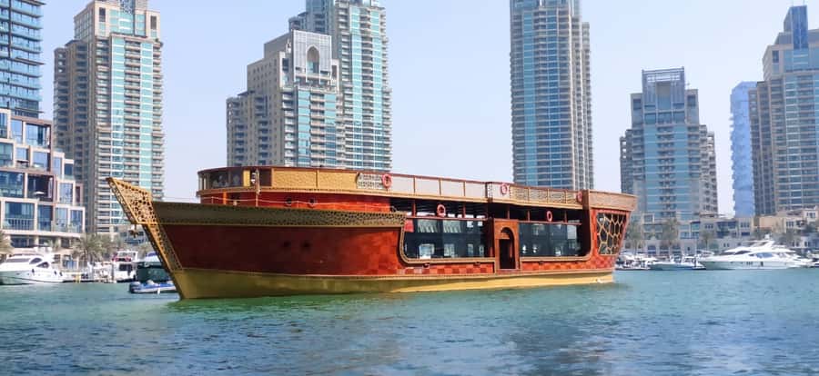 Dubai Marina: Dinner Cruise in a Traditional Boat - The Red Carpet at Dubai Marina