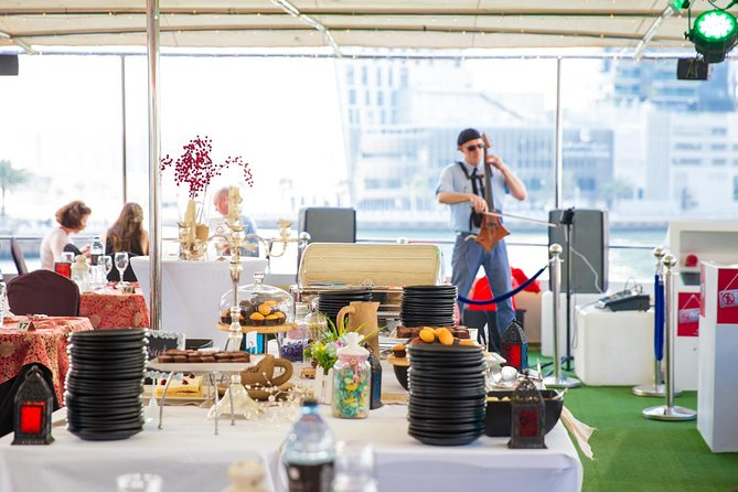 Dubai Marina Dinner Cruise with Live Music & Open Bar - Choosing the upper deck or lower restaurant