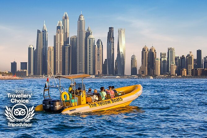 Dubai Marina Guided Sightseeing High-Speed Boat Tour - Atlantis The Palm photo stop