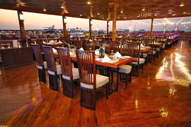 Dubai Marina Luxurious Dhow Cruise Dinner International Buffet - Bluewaters Island, Ain Dubai, and the Address Hotel