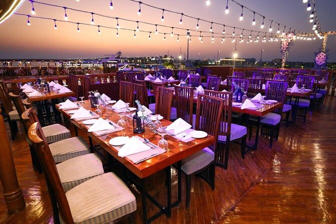 Dubai Marina Luxurious Dhow Cruise Dinner International Buffet - A traditional welcome with coffee, dates, and frankincense
