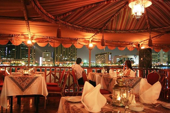 Dubai Marina Luxury Dinner Cruise with Buffet, Live Entertainment - Ain Dubai and Bluewaters Island views