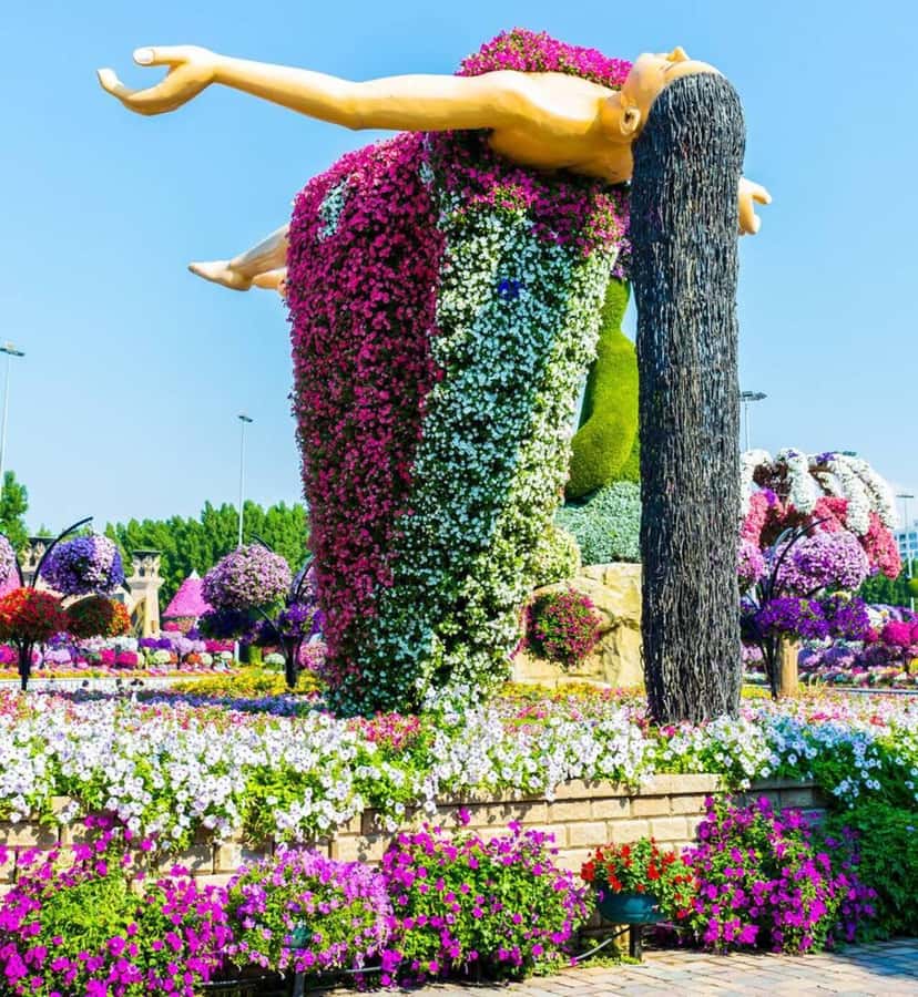 Dubai: Miracle Garden, Global Village, and Dubai Frame - Global Village after the lights come on