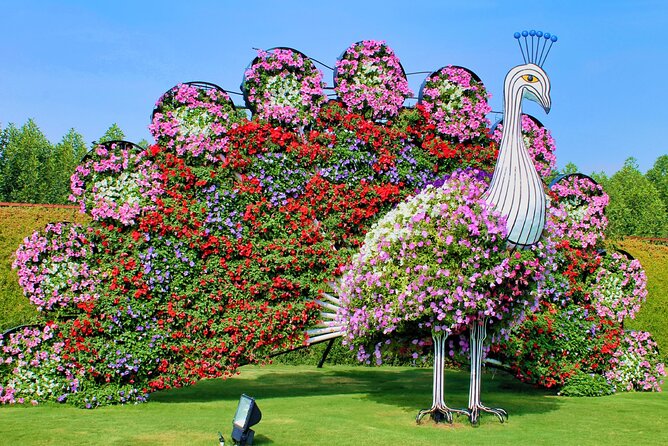 Dubai Miracle Garden Ticket with Transfer - Heat, shade, food, and comfort