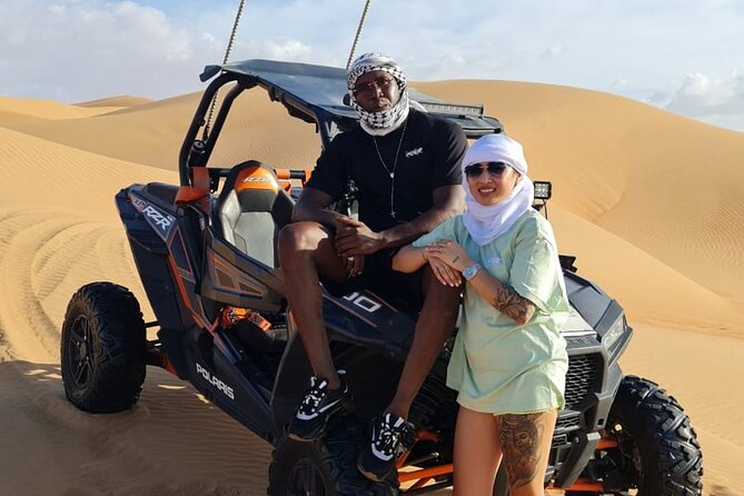 Dubai Morning Buggy Dunes Safari with Sandboarding & Camel Ride - One full hour on the Lahbab dunes