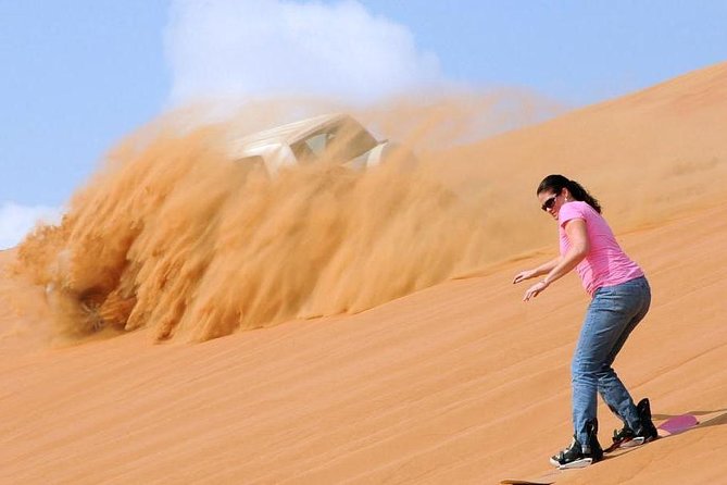 Dubai Morning Desert Safari: Camel Ride & Sandboarding! - Dune bashing for roughly 40 minutes