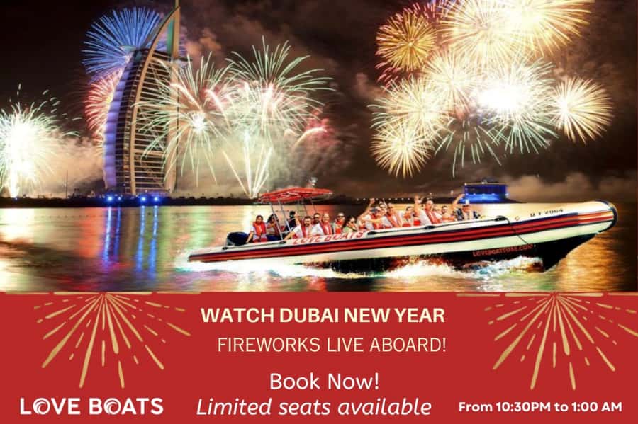 Dubai - New Year's Eve Fireworks show on a Speedboat - Key things to know before booking