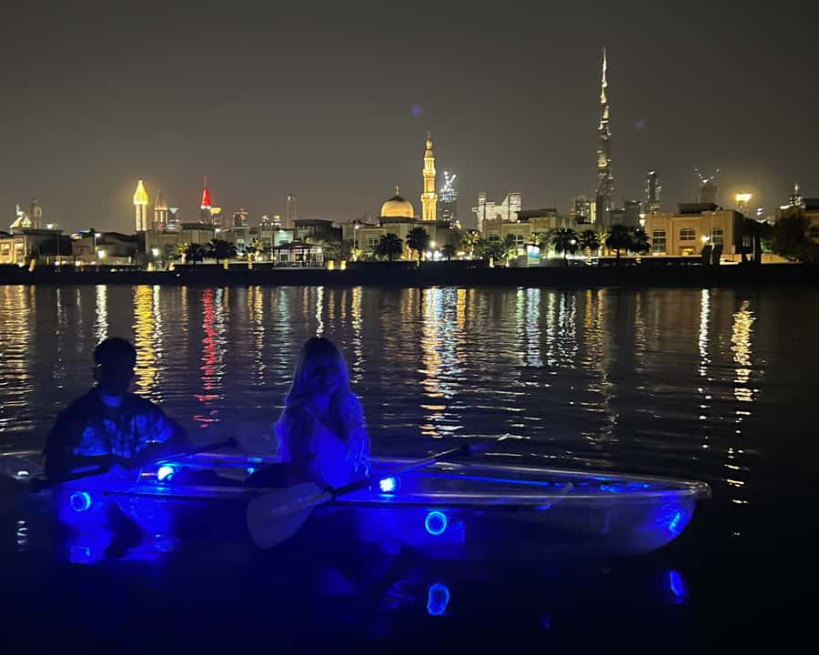 Dubai: Night Kayaking Tour - The briefing and first paddle