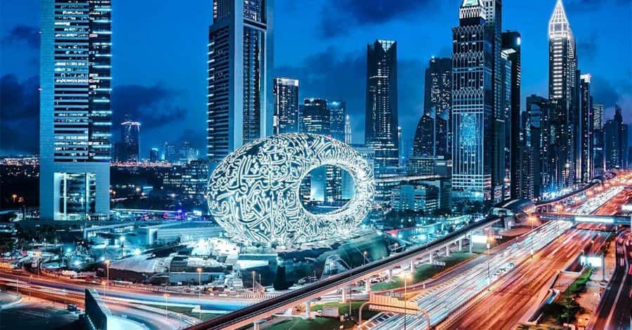 Dubai: Nighttime Guided City Tour by Van & Blue Water Island - Burj Khalifa and the lights of Downtown Dubai