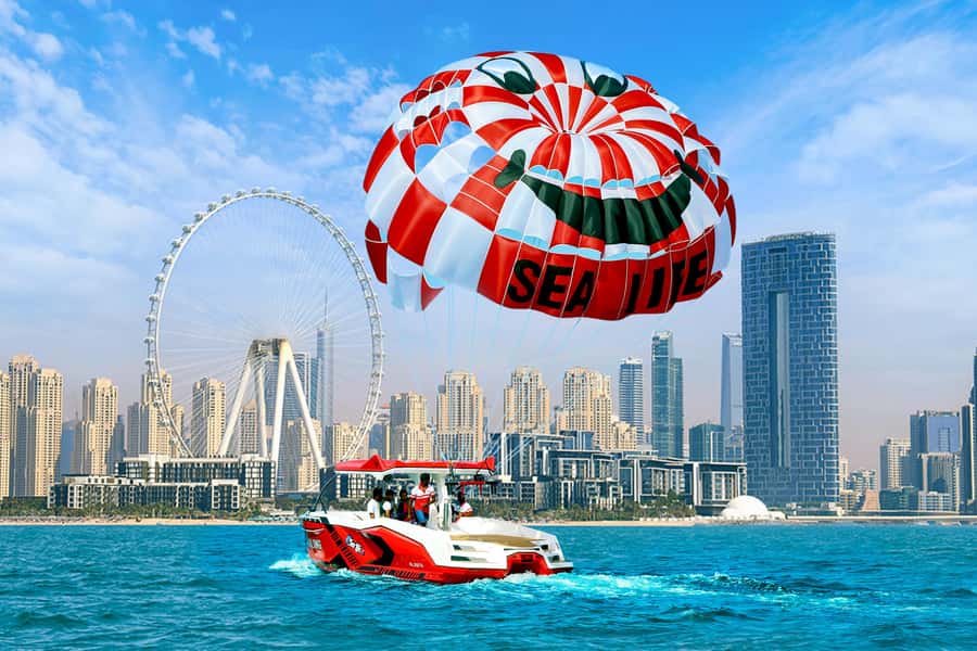 Dubai: Palm View and JBR View Parasailing Experience - JBR and Ain Dubai From the Water
