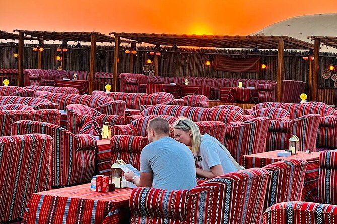 Dubai Premium Desert Safari – Live Buffet Dinner & Luxury Camp - Camel riding at the camp
