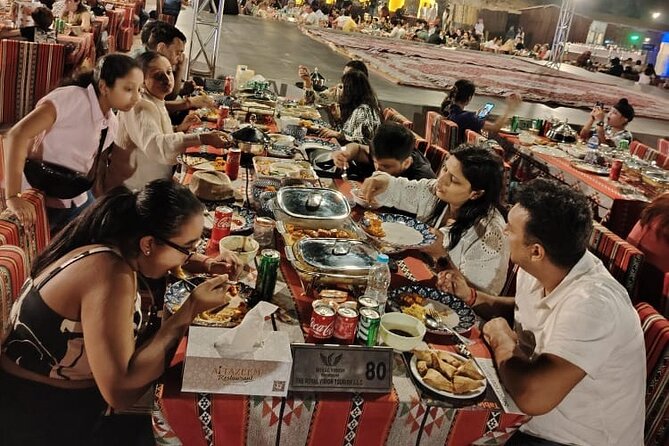 Dubai Premium Red Dunes Safari Camel Ride and BBQ Dinner - BBQ dinner with grilled meats and soft drinks