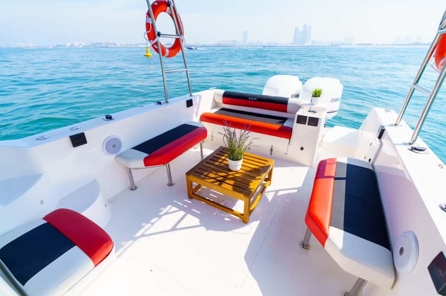 Dubai: Private Coastline Landmarks Mini-Yacht Tour - Seeing Palm Jumeirah from the water