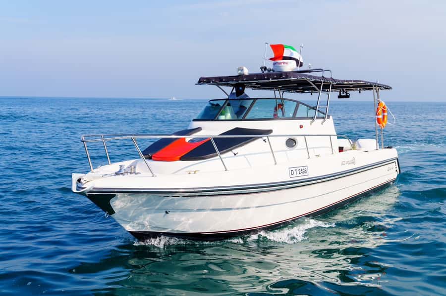 Dubai: Private Coastline Landmarks Mini-Yacht Tour - The Burj Al Arab photo stop