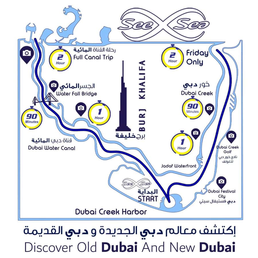 Dubai: Private Creek Harbour and Water Canal Cruise - Following the Dubai Water Canal