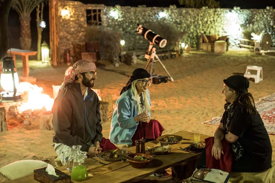 Dubai: Private Night Safari & Astronomy with 3-Course Dinner - A Bedouin camp with a proper three-course dinner