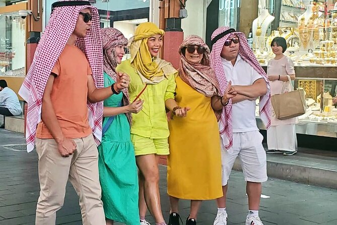 Dubai Private Tour of Creek, Souks, Frame, and Burj Khalifa Entry - Gold, spice, and old souks in Deira