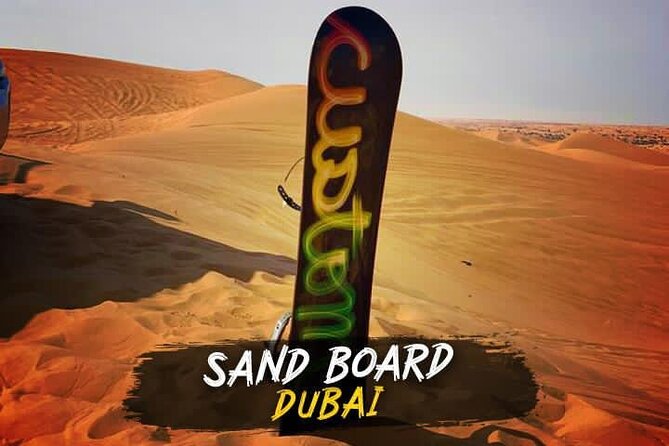 Dubai Quad bike ride 30 Min: Dune bashing, Sand Boarding & Dinner - Sandboarding and the short camel ride