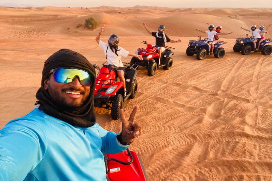Dubai: Quad Bike Safari, Camels & Al Khayma Camp BBQ Dinner - Key points at a glance