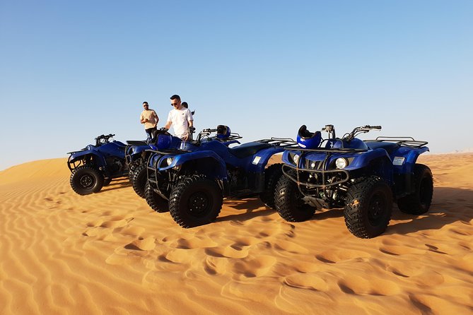 Dubai: Quad Bike Safari, Camels, & Camp with BBQ Dinner - What the strongest guide service adds