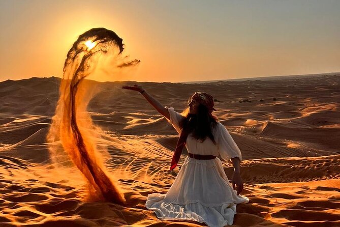Dubai Red Dune Safari with Bedouin BBQ Dinner & Hotel Transfers - A Short Camel Ride and Falcon Show
