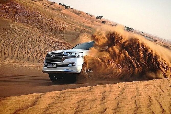 Dubai Red Dunes Desert Safari, With BBQ, Camel Ride, Sand Boarding And Much More - Transport, timing, and group size