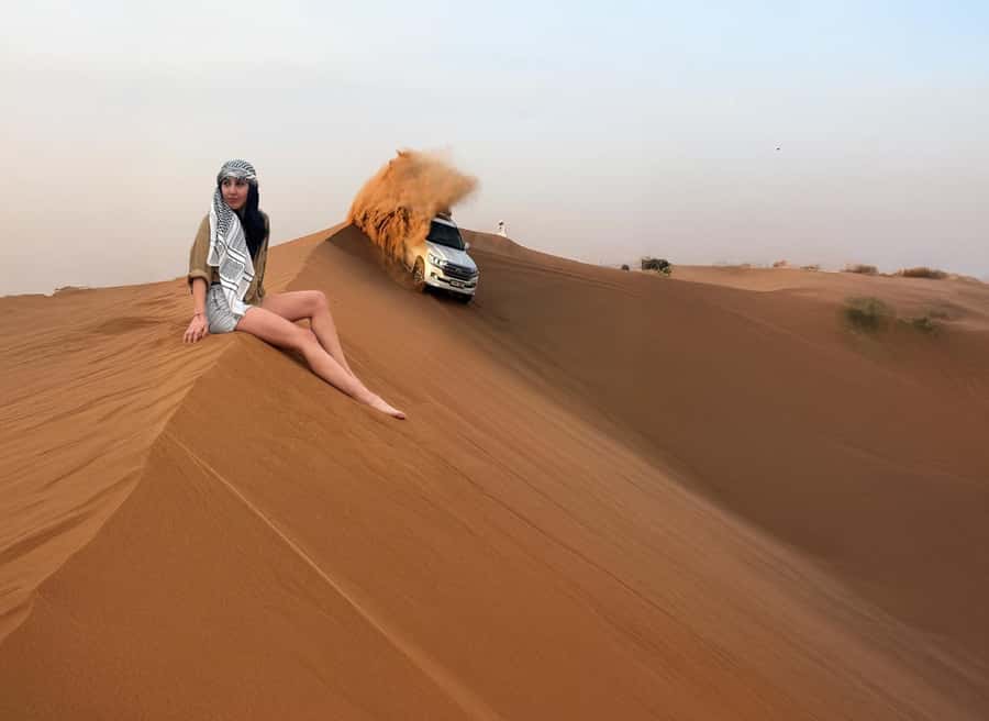 Dubai: Red Dunes Desert Safari with Premium Camp BBQ & Shows - Leaving Dubai for the red sands of Lahbab