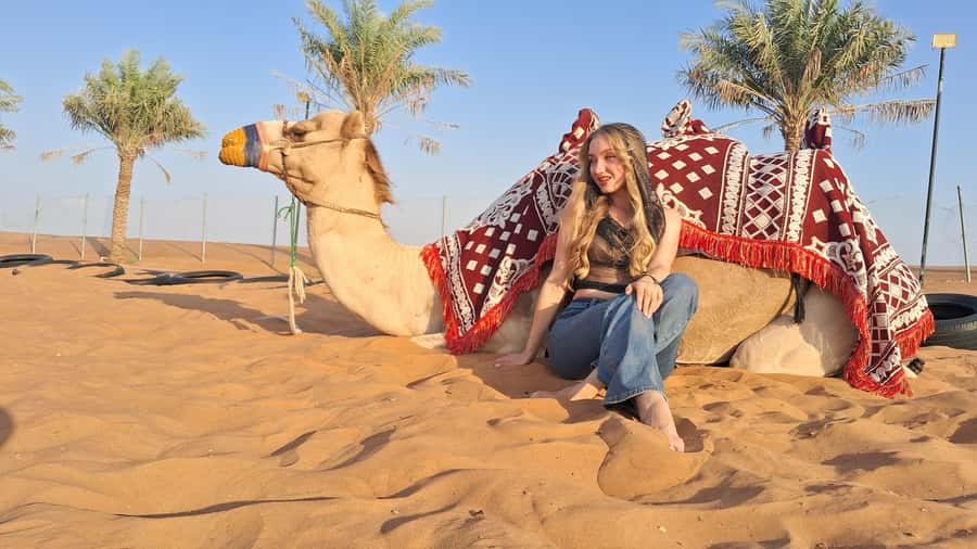 Dubai: Red Dunes Desert Safari with Premium Camp BBQ & Shows - Falcon photographs, camels, and a quick desert introduction