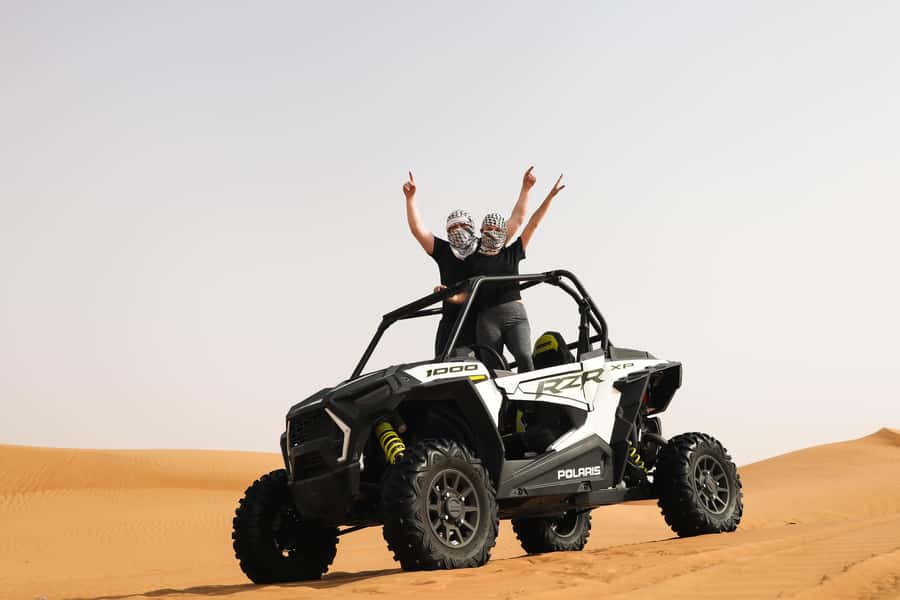 Dubai: Red Dunes Quad Bike, Dune Buggy, Camel & Refreshments - Getting started with refreshments and safety instructions
