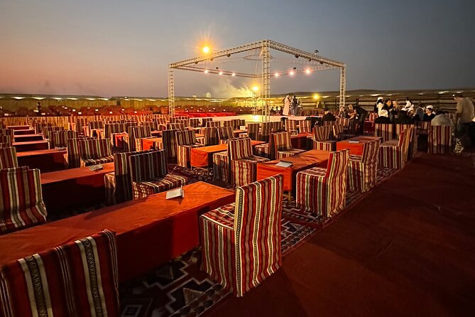 Dubai: Red Dunes, Sandsurf, Camel Ride, BBQ Dinner at Desert Camp - Four kinds of live entertainment after dark