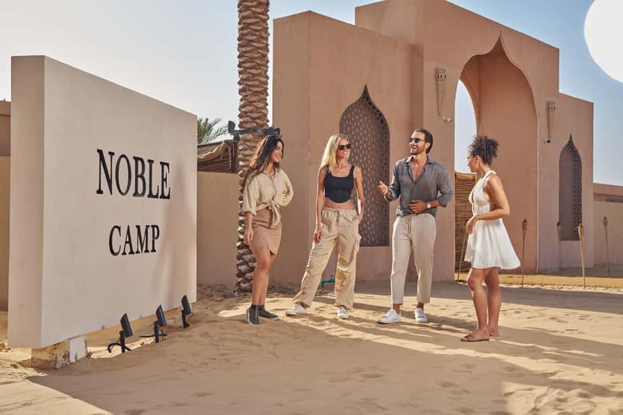 Dubai’s Best Desert Safari: Live Show & Gourmet BBQ Dinner - Entering Noble Camp through the Arabic souq