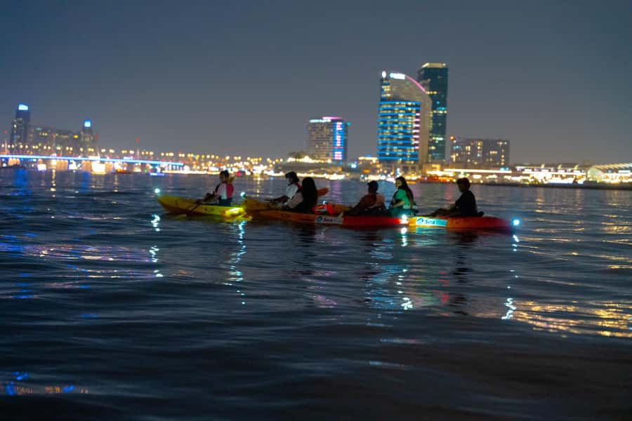 Dubai: Sunset/Night Dubai Creek Kayak Tour - Burj Khalifa and the Sheikh Zayed Road skyline