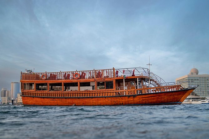 Dubai Super Saver: Desert Camp Experience by 4x4 and Dhow Dinner Cruise - The dhow cruise through Deira and Bur Dubai