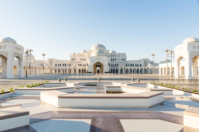 Dubai to Abu Dhabi Day Trip: Grand Mosque, Palace & Etihad Towers - The Corniche and Emirates Palace views