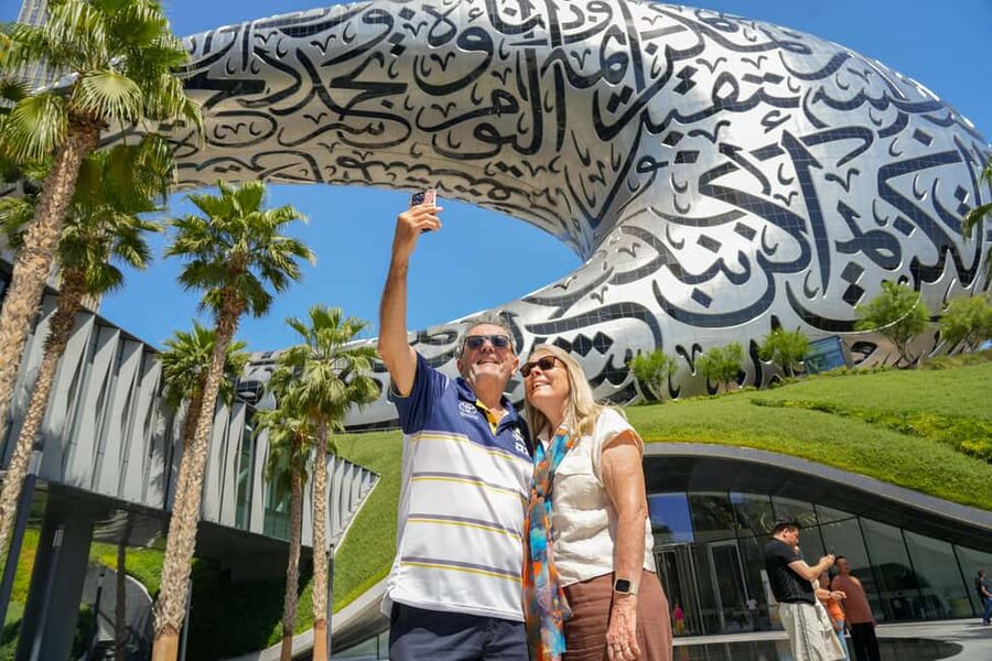 Dubai Top Highlights: Frame Entry, Souks, Abra & Street Food - Bluewaters Island and Ain Dubai from the pedestrian bridge