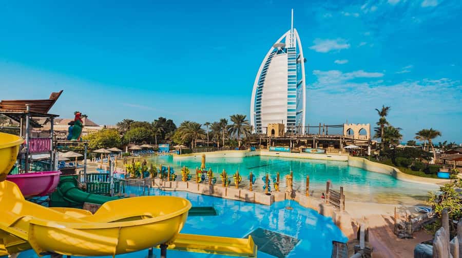 Dubai: Wild Wadi Waterpark Entrance Ticket - Arriving beneath the Burj Al Arab