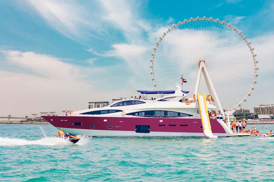 Dubai: Yacht Cruise with Swimming, Snorkeling and BBQ Lunch - Cruising past Dubai Marina’s icons