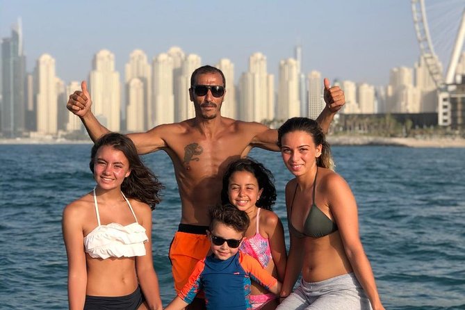 Dubai Yacht Sea escape Cruise, Swim, Tan & Sightsee! - The swimming stop and time in the sun