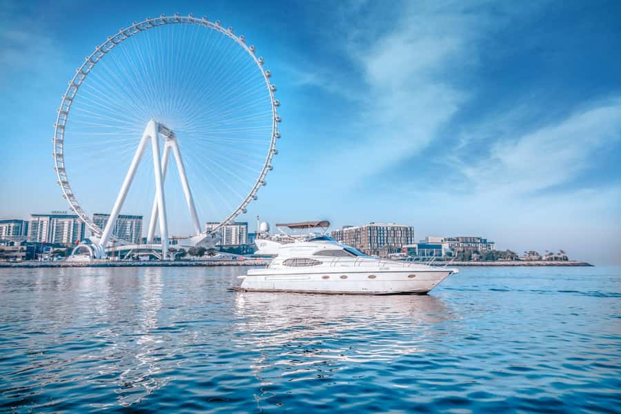 Dubai Yacht Tour - Boat Trip upto 12 guests Private event - Umm Suqeim, Burj Al Arab, and the sunset view