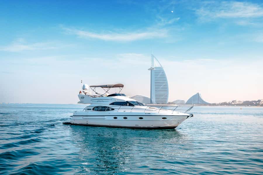 Dubai Yacht Tour - Boat Trip upto 12 guests Private event - Starting at Dubai Harbour, not Dubai Marina