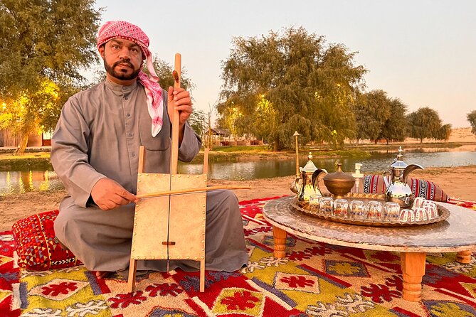 Evening Camel Caravan, Bedouin Dinner with Al Marmoom Oasis - A 45-minute camel caravan through the desert