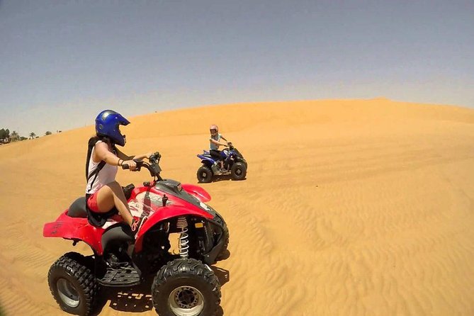 Evening Desert Safari BBQ Dinner With Quad Bike & Sand boarding - Dune bashing on the Lahbab sand