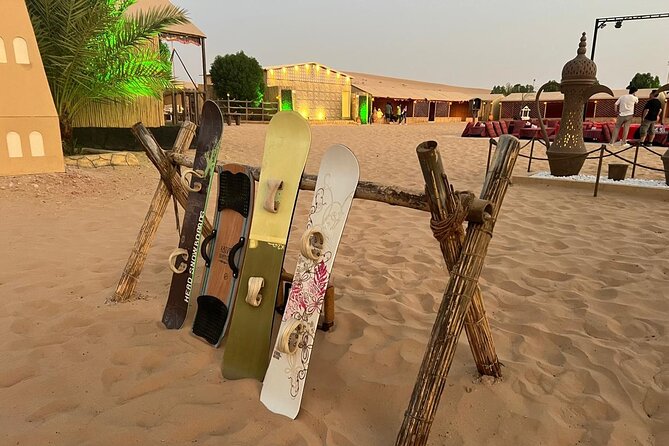 Evening Desert Safari Camel Ride Dinner Live Shows in Abu Dhabi - Sunset views before the camp dinner
