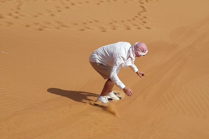 Evening Desert Safari Dubai BBQ Dinner Dune Bashing Dune Buggy - Sandboarding for first-timers
