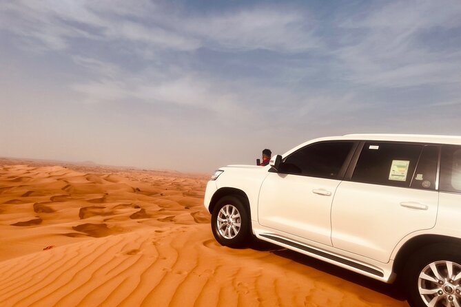 Evening desert safari with camel ride and BBQ dinner - The 30 to 40 minute dune-bashing ride