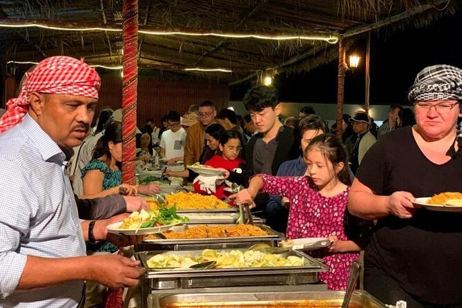 Evening Dubai Desert Safari Experience with Dinner and Shows - Buffet dinner, barbecue, and drinks