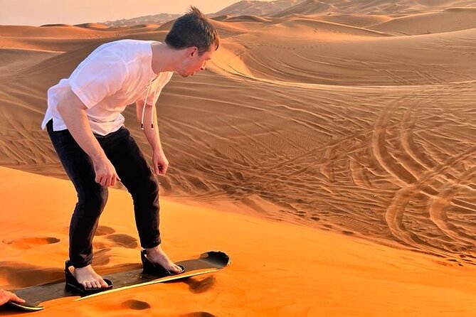 Evening Dubai Desert Safari, Red Sand, Premium camp shows & Diner - Fire, Tanura, and belly dance after dark