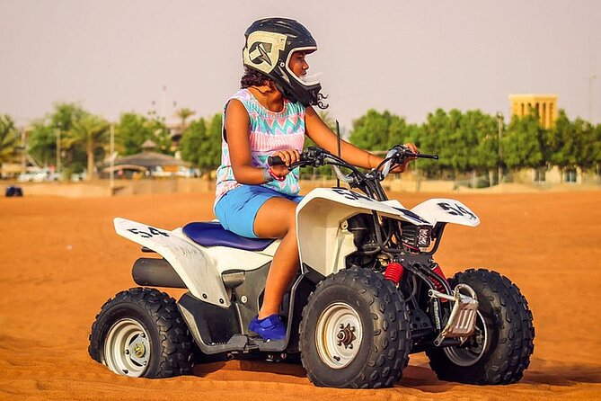 Exciting Morning Desert Safari & Thrilling Quad Bike Ride - Taking control on the quad bike