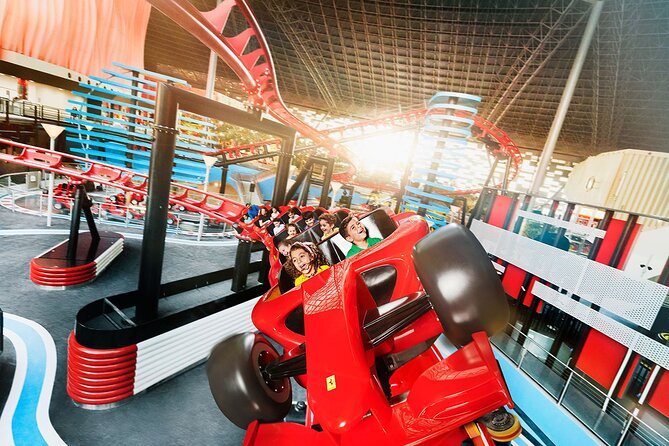 Ferrari World Abu Dhabi Ticket - Entering Ferrari World beneath the red roof