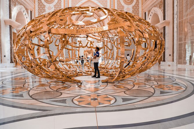 From Abu Dhabi: Sheikh Zayed Mosque, Royal Palace & Etihad Tower - Qasr Al Watan: grand rooms, public gardens and national symbolism